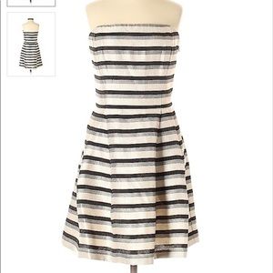 RACHEL Rachel Roy mini strapless striped dress 6